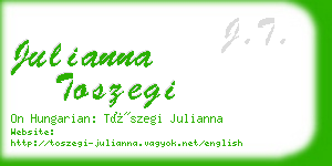 julianna toszegi business card